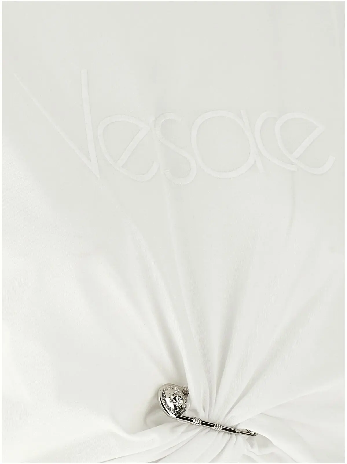 Футболка Versace Logo embroidery Біла 4 Logo embroidery t-shirt 100% cotton VERSACE White