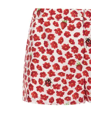 'Strawberry Garden' shorts Woman VERSACE Multicolor