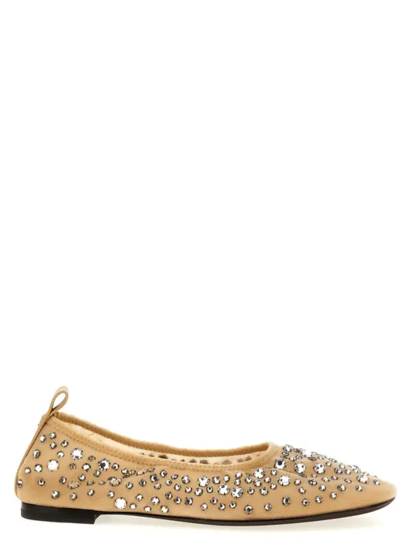 'Crystal' ballet flats TORY BURCH Beige