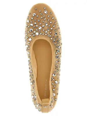 'Crystal' ballet flats 100% nylon TORY BURCH Beige