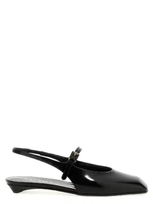 Logo slingback PRADA Black