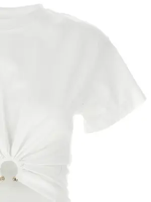 Piercing T-shirt Woman PACO RABANNE White