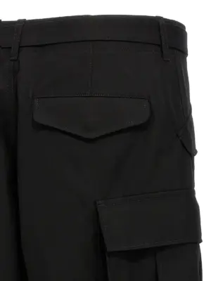 Cargo bermuda shorts 100% cotton SACAI Black