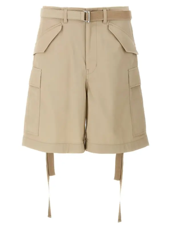 Cargo bermuda shorts SACAI Beige