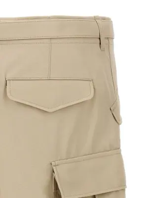 Cargo bermuda shorts 100% cotton SACAI Beige