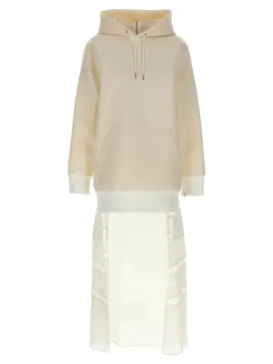 'Suiting Bonding Mix' dress SACAI White
