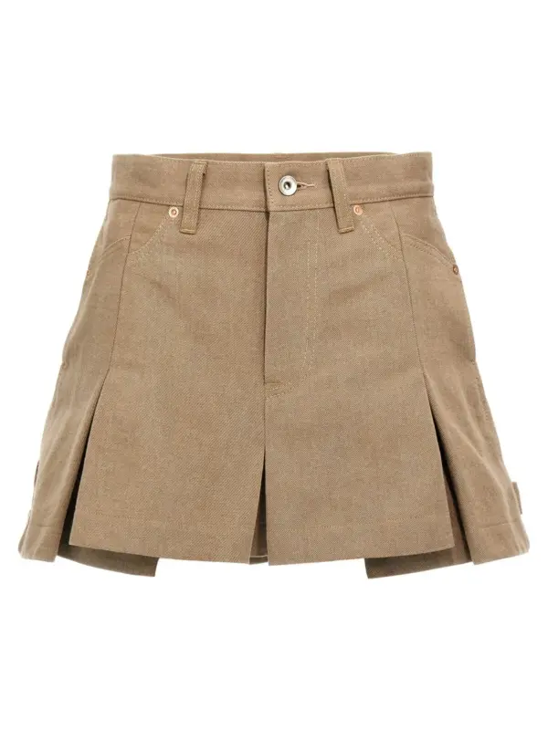 Canvas shorts SACAI Beige