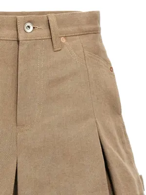 Canvas shorts Woman SACAI Beige