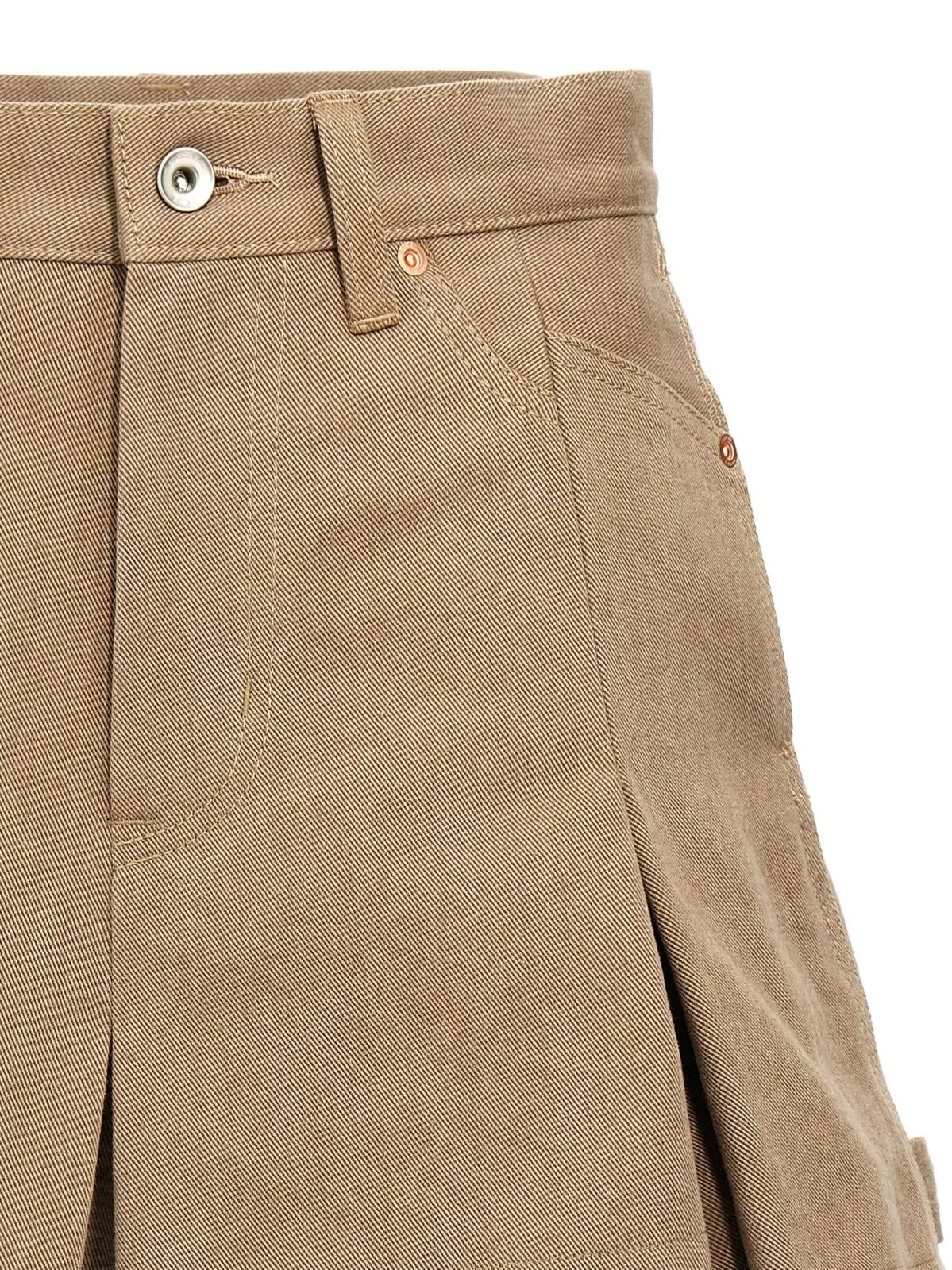 Шорти Sacai Canvas Бежеві 3 Canvas shorts Woman SACAI Beige
