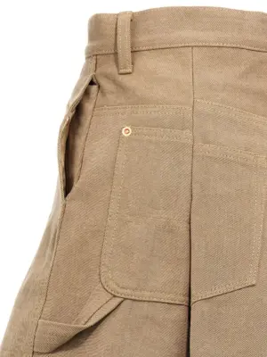 Canvas shorts 100% cotton SACAI Beige