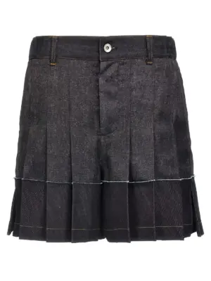 Flounced shorts SACAI Blue