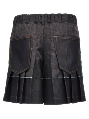Flounced shorts 2507721499 SACAI Blue