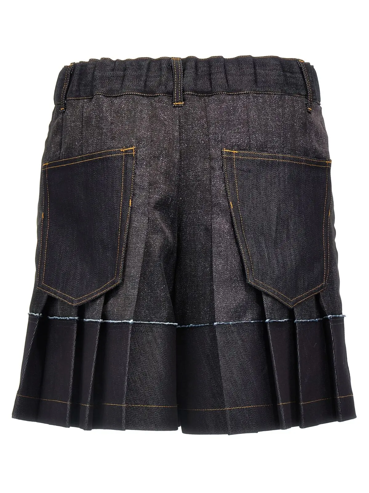 Шорти Sacai Flounced Сині 2 Flounced shorts 2507721499 SACAI Blue