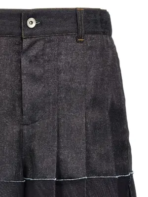 Flounced shorts Woman SACAI Blue