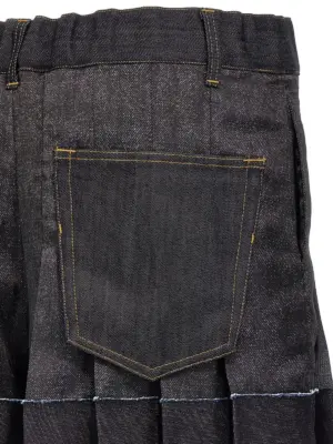 Flounced shorts 100% polyester SACAI Blue