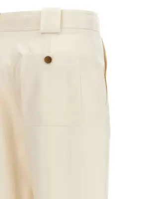 'Palio' pants 100% cotton MAX MARA White