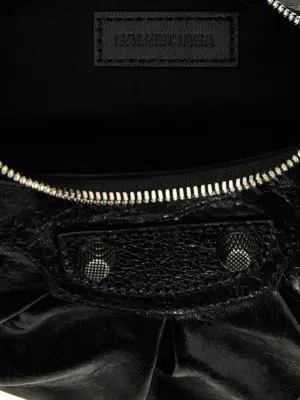 'Le Cagole Xs' crossbody bag 100% lamb leather (Ovis aries) BALENCIAGA Black