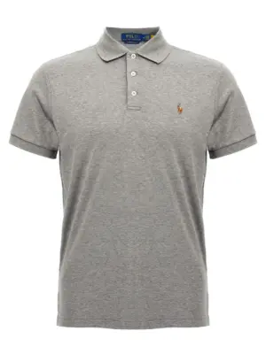 Logo embroidery polo shirt POLO RALPH LAUREN Gray