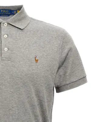 Logo embroidery polo shirt Man POLO RALPH LAUREN Gray
