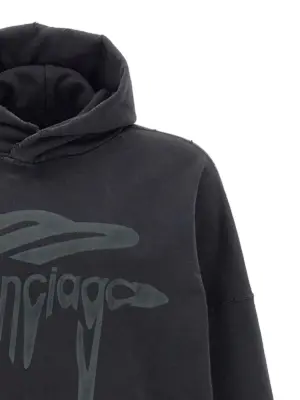 '3B Liquefied' hoodie Woman BALENCIAGA Black