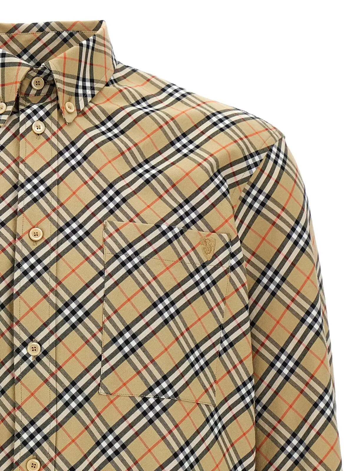 Сорочка Burberry Check Бежева 3 Check shirt Man BURBERRY Beige