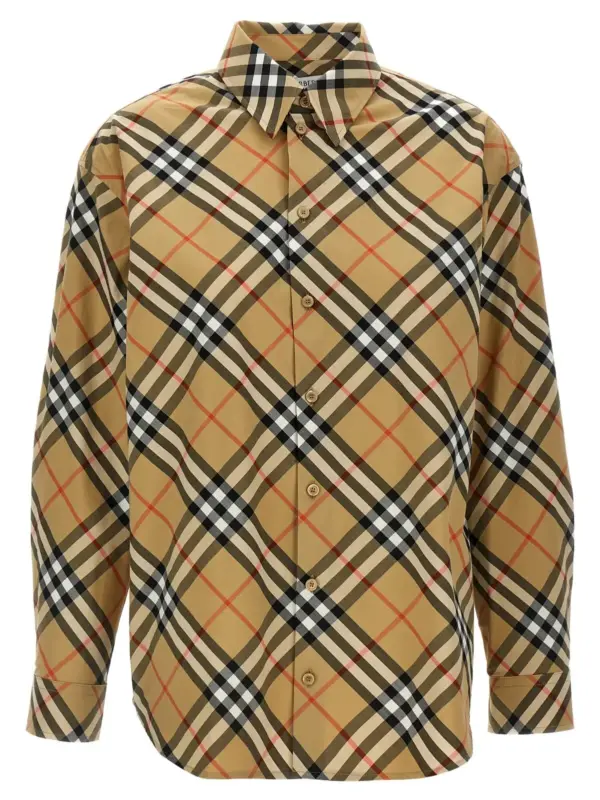 Check shirt BURBERRY Beige