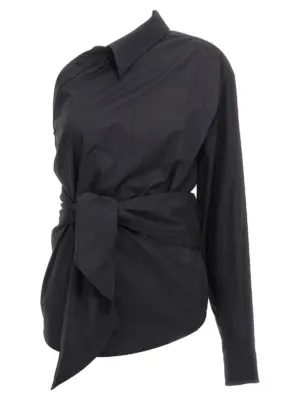 One-shoulder shirt MOSCHINO Black