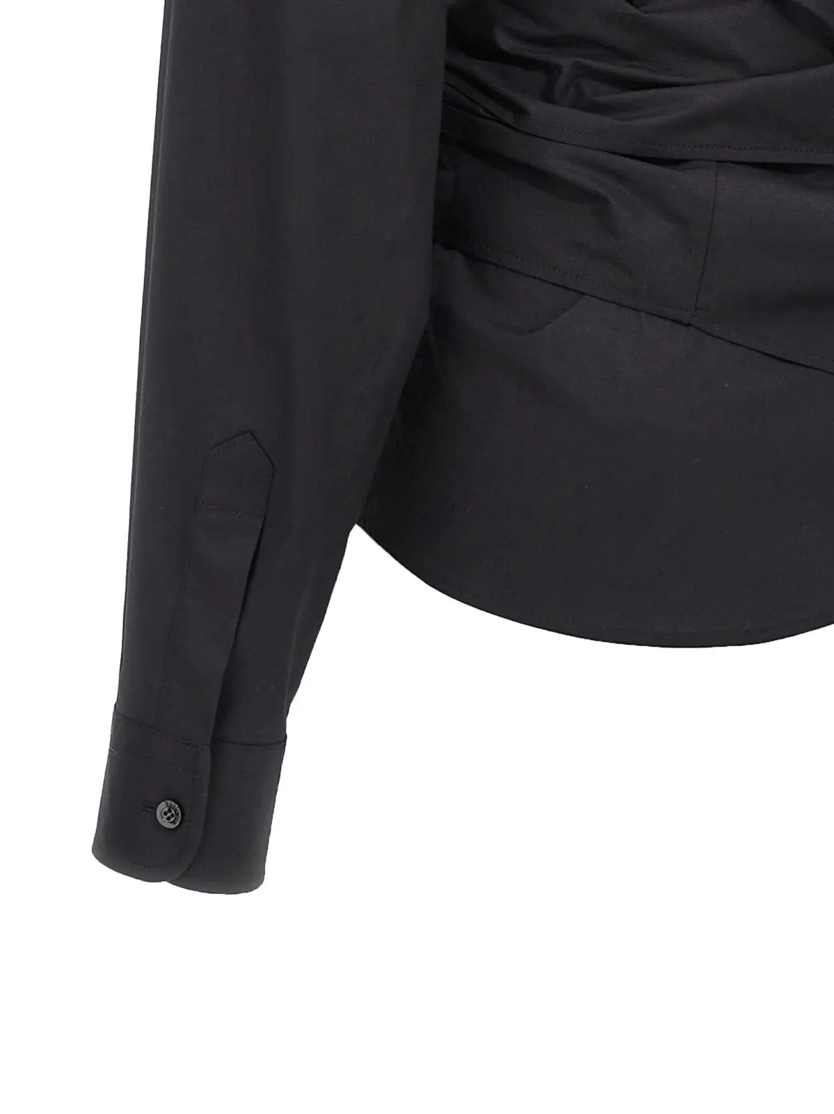 Сорочка Moschino One-shoulder Чорна 4 One-shoulder shirt 94% cotton 6% elastane MOSCHINO Black