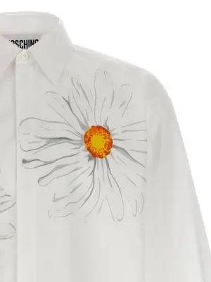 'Margherite' shirt Man MOSCHINO White