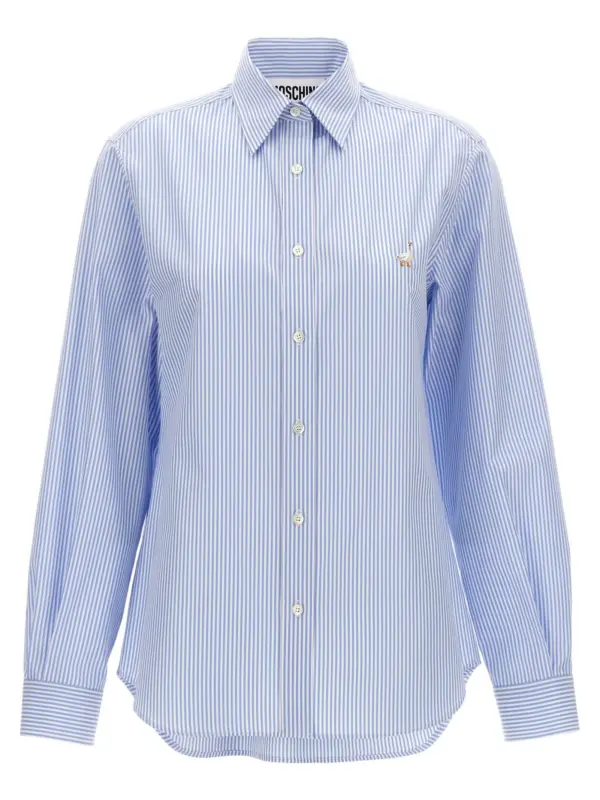 'Oca' embroidered shirt MOSCHINO Light Blue