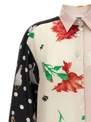 Patchwork print shirt Woman MOSCHINO Multicolor