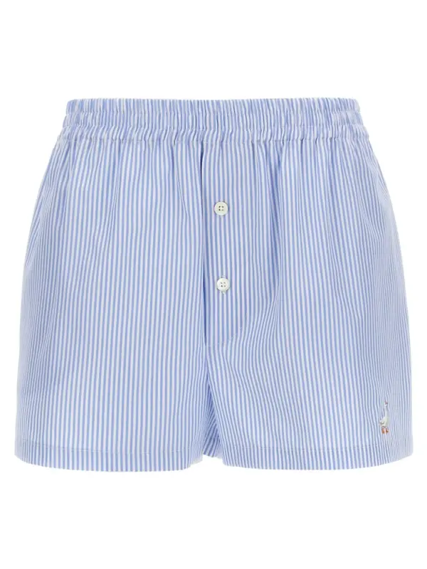 Poplin shorts MOSCHINO Light Blue