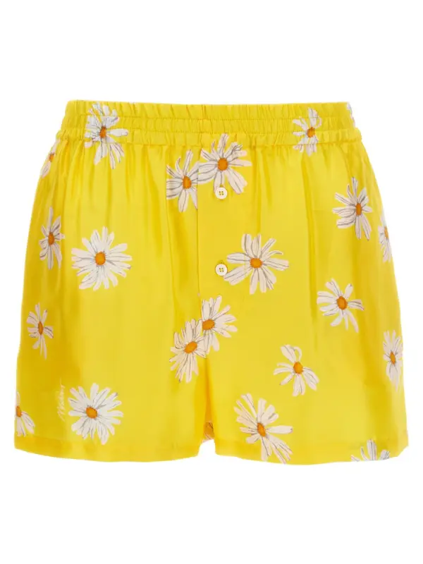 'Margherite' print shorts MOSCHINO Yellow