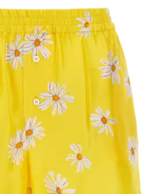'Margherite' print shorts Woman MOSCHINO Yellow