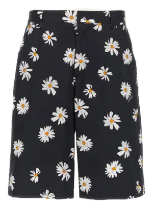 'Margherite' print bermuda shorts MOSCHINO Black