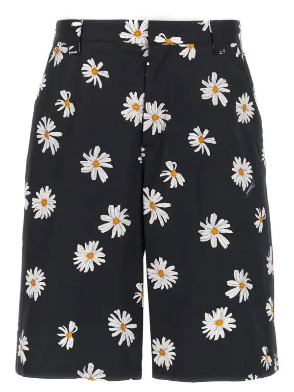'Margherite' print bermuda shorts MOSCHINO Black
