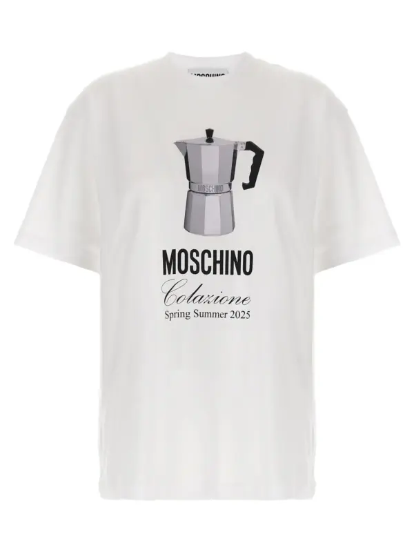 'Colazione' T-shirt MOSCHINO White