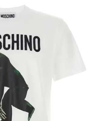 Logo embroidery t-shirt Man MOSCHINO White