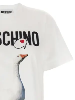 Embroidery t-shirt Woman MOSCHINO White