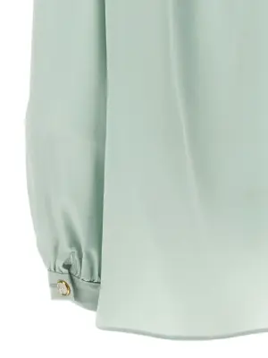 Valentino Garavani lavallière shirt 100% silk VALENTINO GARAVANI Green
