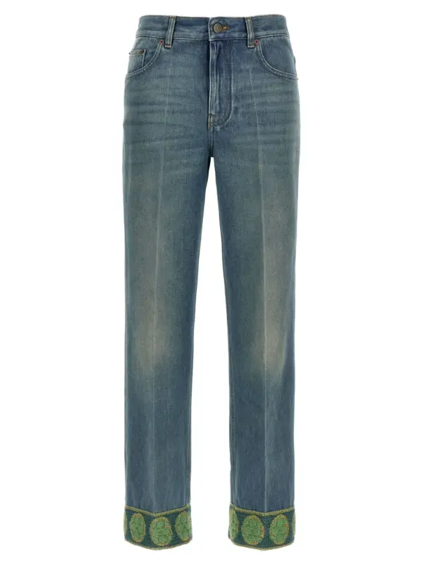 Valentino Garavani jacquard jeans VALENTINO GARAVANI Blue
