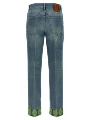 Valentino Garavani jacquard jeans B3DD18X94V558 VALENTINO GARAVANI Blue