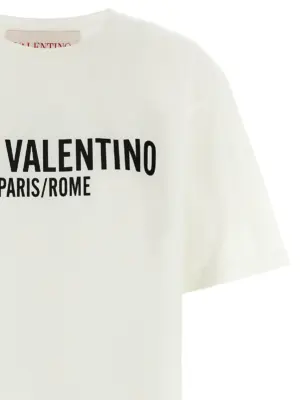Valentino Garavani 'Chez Valentino' T-shirt Woman VALENTINO GARAVANI White/Black