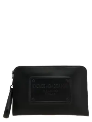 Large plaque pouch DOLCE & GABBANA Black