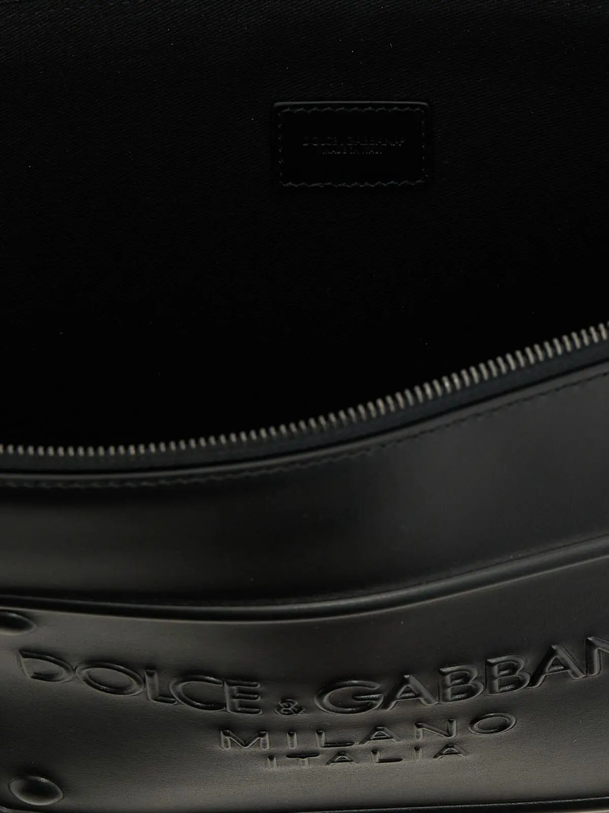 Клатч Dolce Gabbana Large plaque Чорний 4 Large plaque pouch 100% calfskin leather (Bos Taurus) DOLCE & GABBANA Black