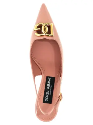 'Lollo' slingback 100% calfskin leather (Bos Taurus) DOLCE & GABBANA Pink
