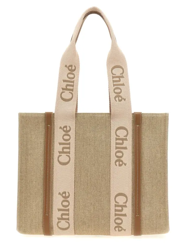 'Woody Medium' shopping bag CHLOÉ Beige