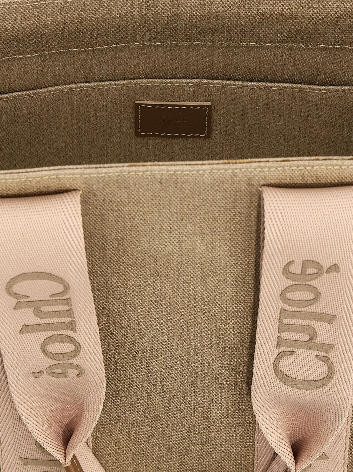 Сумка шопер Chloé Woody Medium Бежева 4 'Woody Medium' shopping bag 100% cotton CHLOÉ Beige