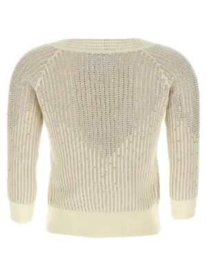 Rhinestone sweater D465M311CTPLXB4656 ERMANNO SCERVINO White