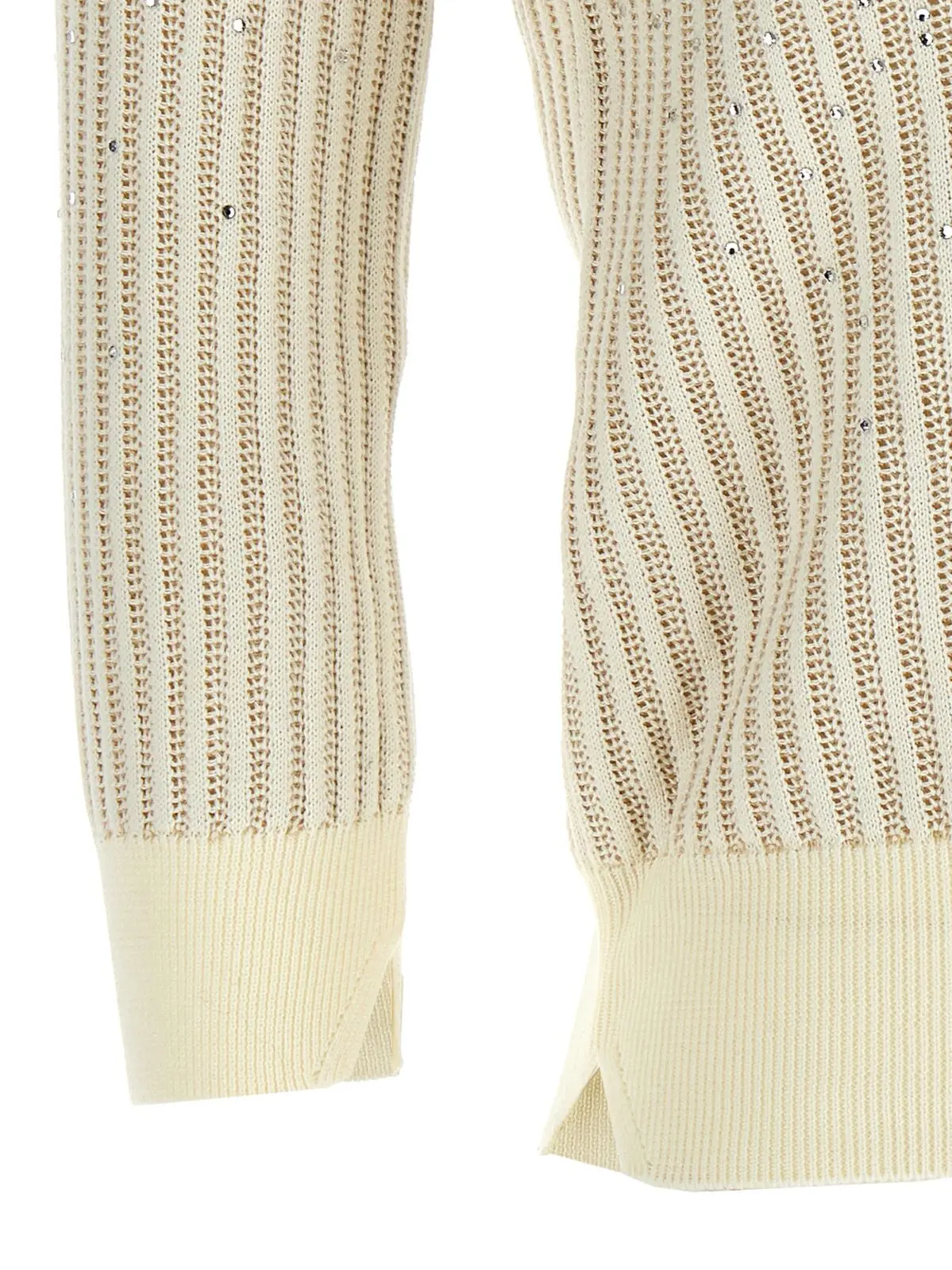 Светр Ermanno Scervino Rhinestone Білий 4 Rhinestone sweater 100% cotton ERMANNO SCERVINO White